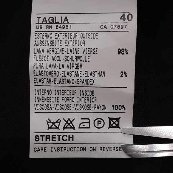 UNITED COLORS OF BENETTON made in Tunisia Wool Blend Blazer - Picture 8 of 9